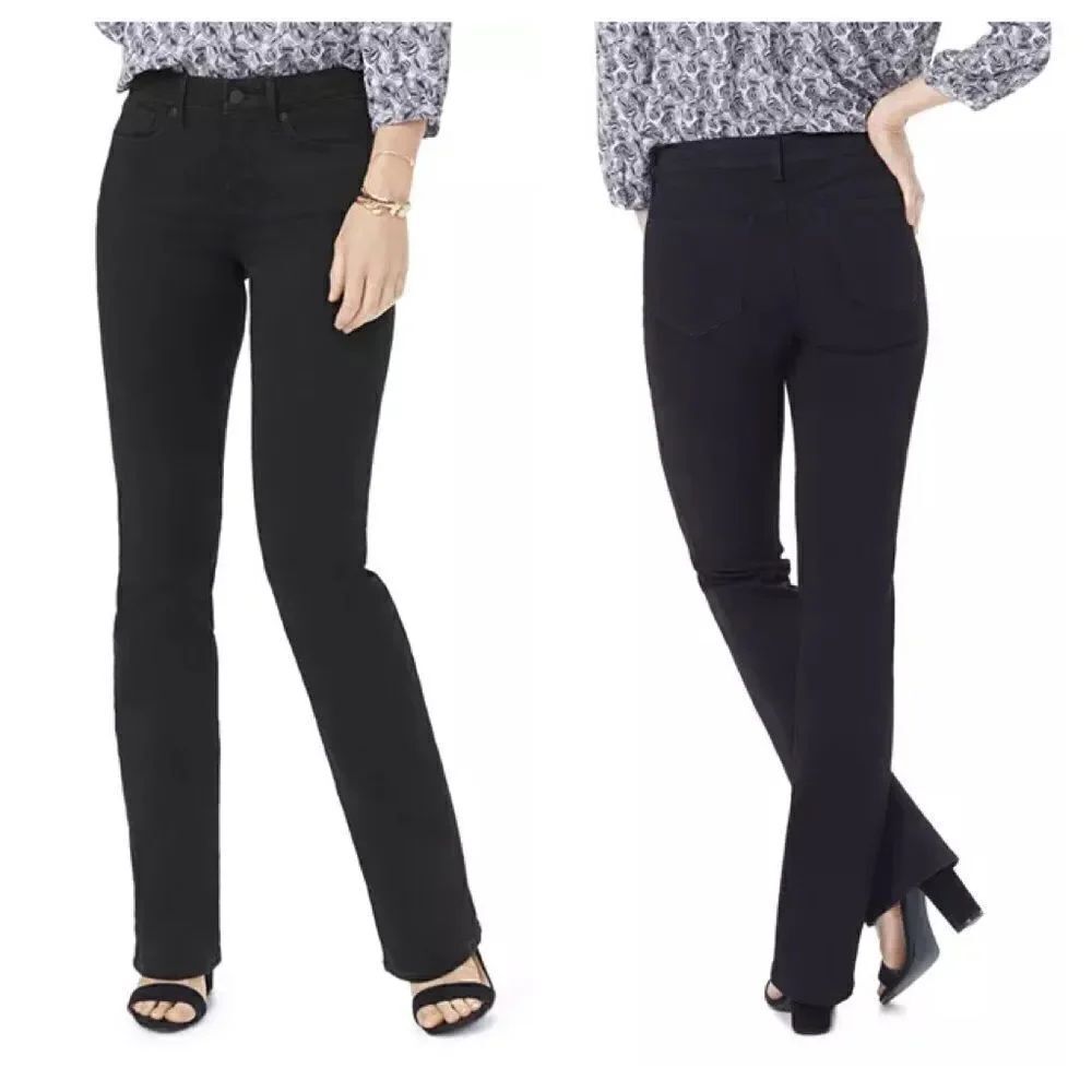NYDJ Barbara Bootcut Black Jeans Size 4P